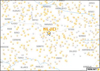 map of Miljići
