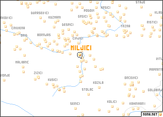 map of Miljići