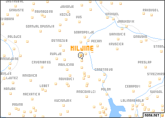 map of Miljine