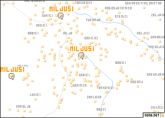 map of Miljuši