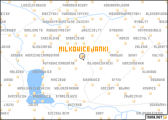 map of Miłkowice Janki