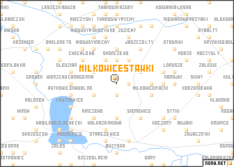 map of Miłkowice Stawki