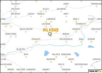 map of Miłkowo