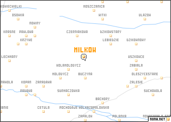 map of Miłków