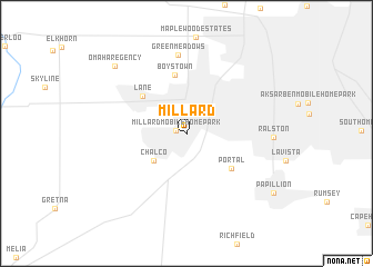 Millard (United States - USA) map - nona.net