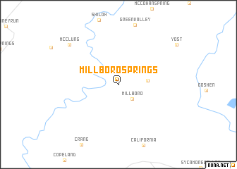 map of Millboro Springs