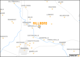 map of Millboro