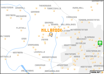 map of Mill Brook