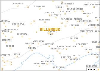 map of Mill Brook