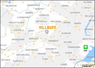 map of Millburn