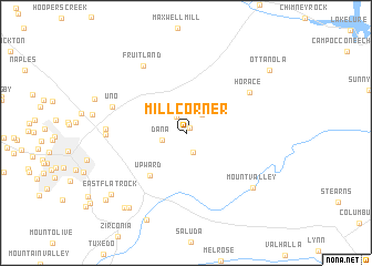 map of Mill Corner