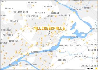 map of Mill Creek Falls