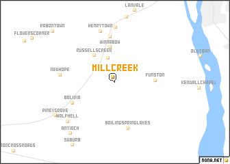 map of Mill Creek