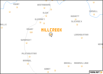 map of Mill Creek