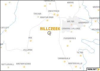 map of Mill Creek