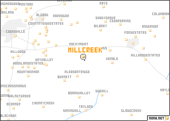 map of Mill Creek