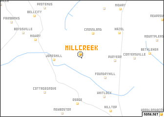 map of Mill Creek