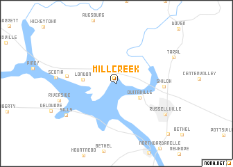 map of Mill Creek