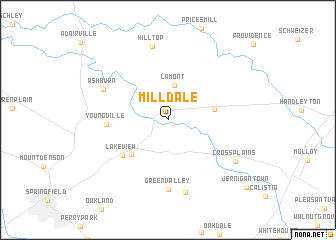 map of Milldale