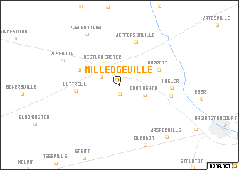 map of Milledgeville