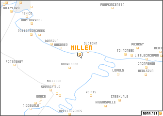 map of Millen