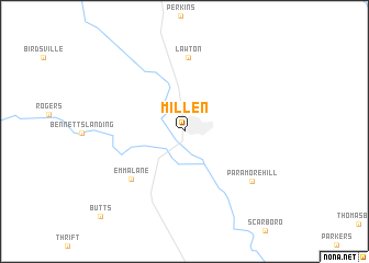 map of Millen