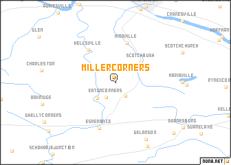 map of Miller Corners