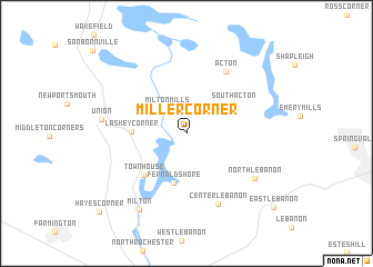 map of Miller Corner