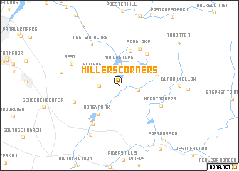 map of Millers Corners