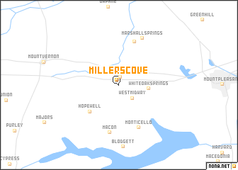 map of Millers Cove
