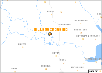 map of Millers Crossing