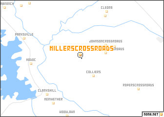 map of Millers Crossroads