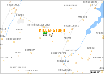 map of Millerstown