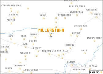 map of Millerstown