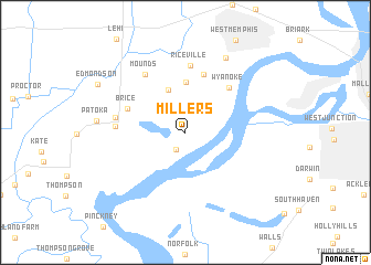 map of Millers