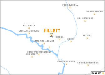 map of Millett