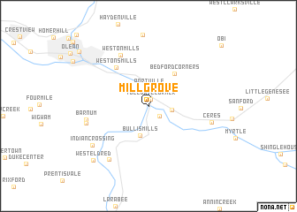 map of Mill Grove