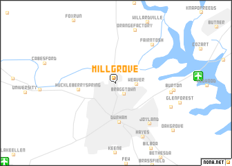 map of Mill Grove