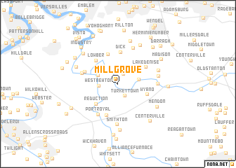 map of Mill Grove