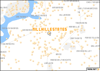 map of Mill Hill Estates