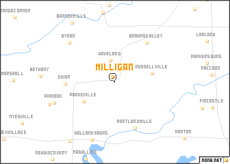 map of Milligan