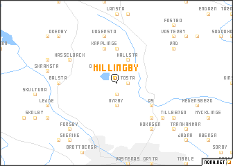 map of Millingby