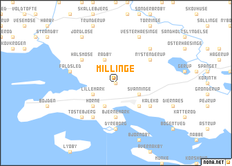 map of Millinge