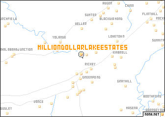 map of Million Dollar Lake Estates