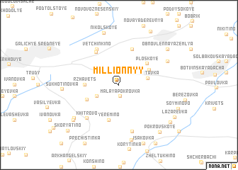 map of Millionnyy