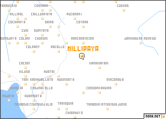 map of Millipaya