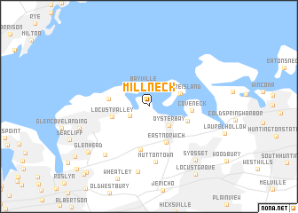 map of Mill Neck