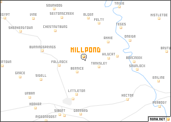 map of Mill Pond