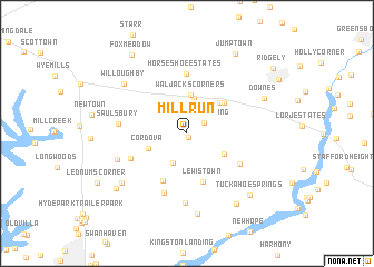 map of Mill Run