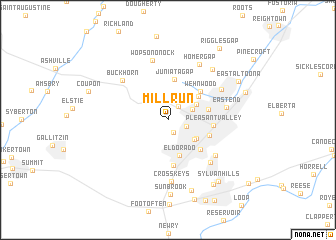 map of Mill Run